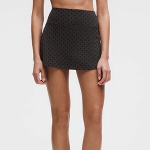 LULULEMON Align High-Rise Skirt Flocked Polka Flock Black Sz 10 NWT